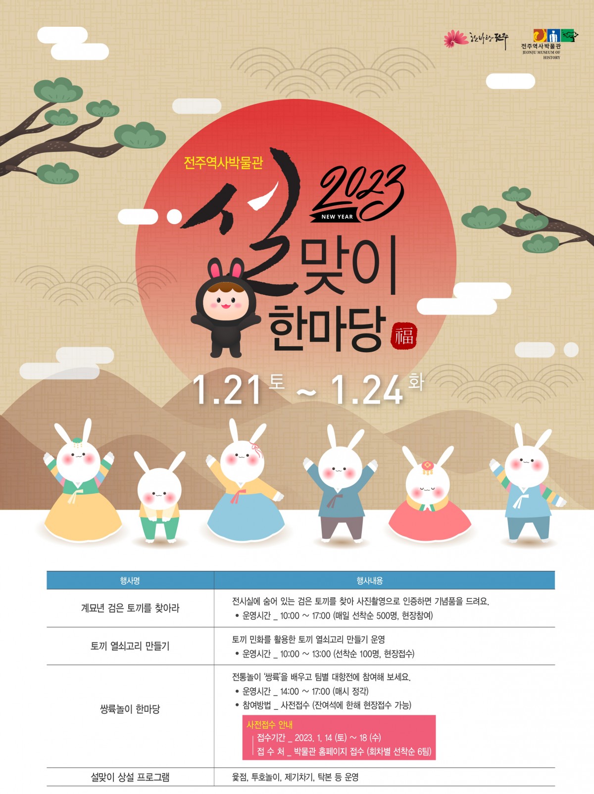 전주박물관 &#39;2023 설맞이 한마당&#39;