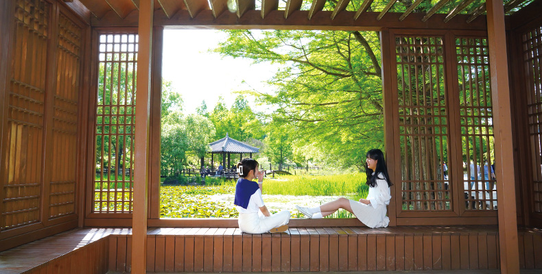 고요한 아침 전주수목원을 누려요 썸네일이미지